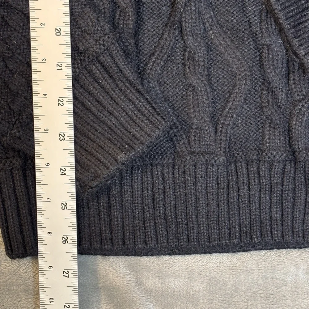 Men's‎ Leif Nelson Chunky Knitted Turtleneck Sweater Black Size Small Casual